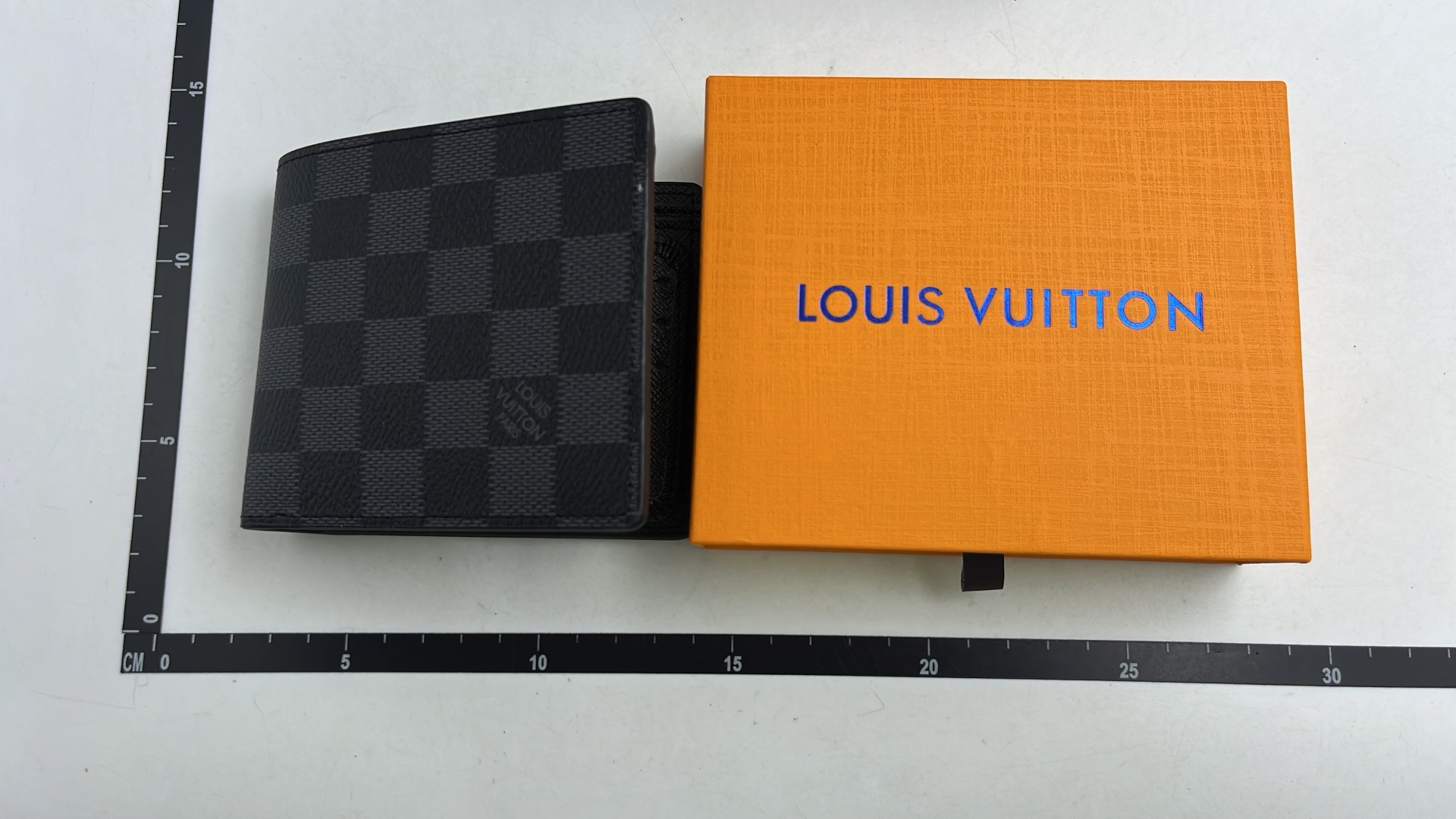 Louis Vuitton Damier and Monogram Wallets in Orange Box
