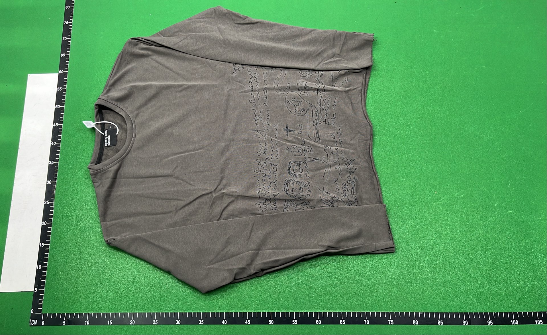 Black Long Sleeve T-Shirt with Graffiti Art Design