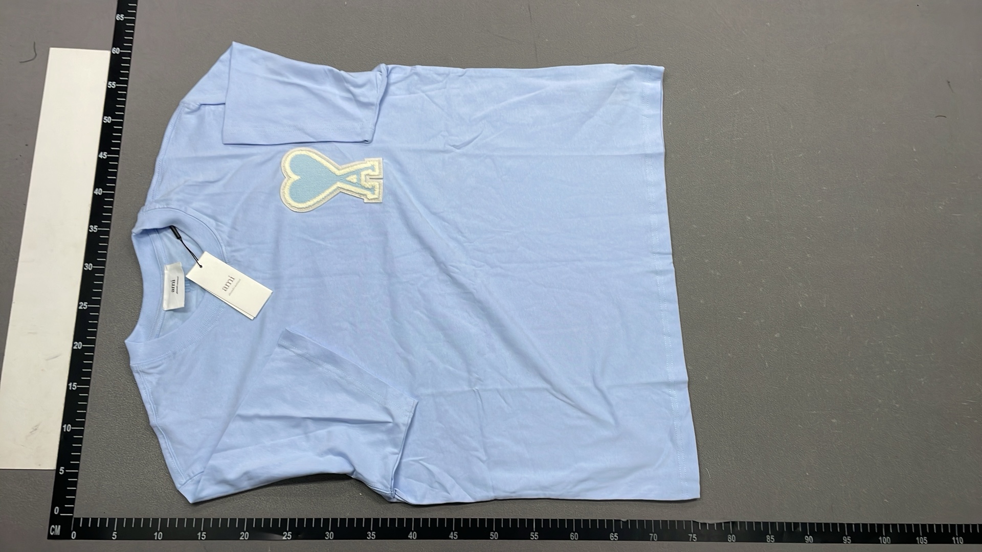 Black T-Shirt with Red Heart and A Logo