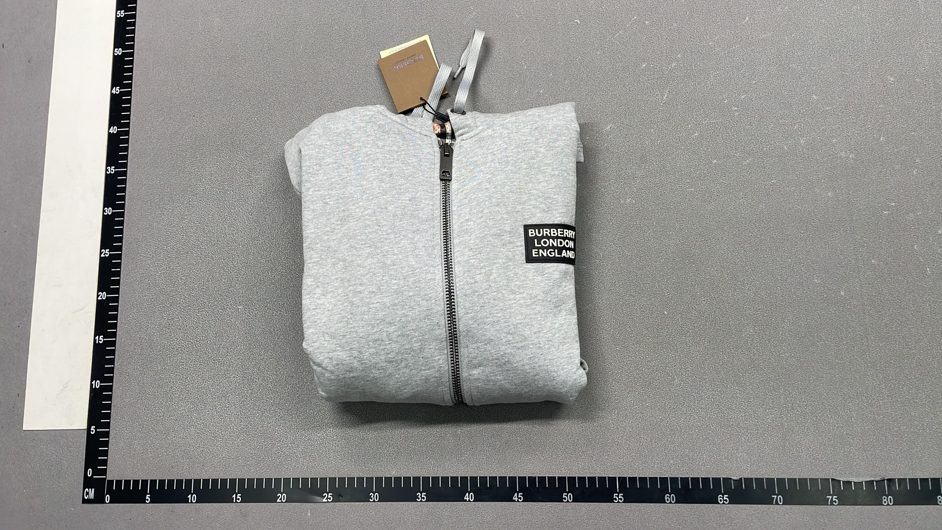 Black Hoodie with Plaid Inner Lining