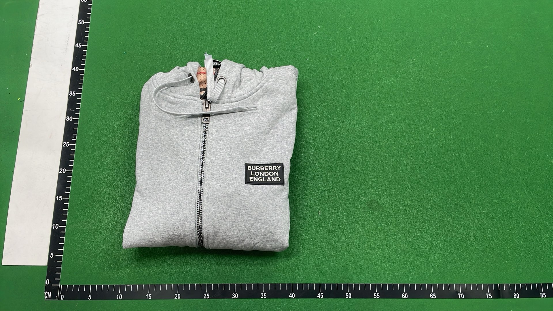 Black Hoodie with Plaid Inner Lining