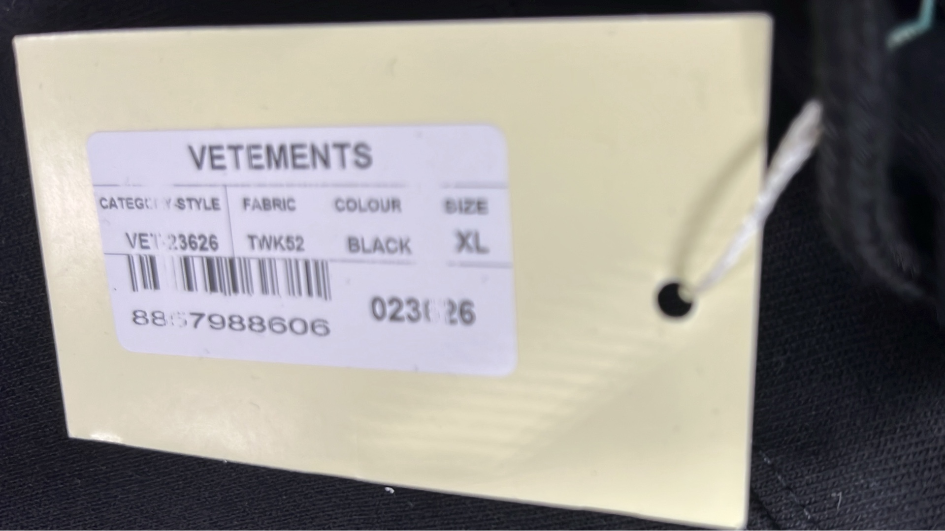 VETEMENTS Restricted Hoodie Black Red Logo Sweatshirt
