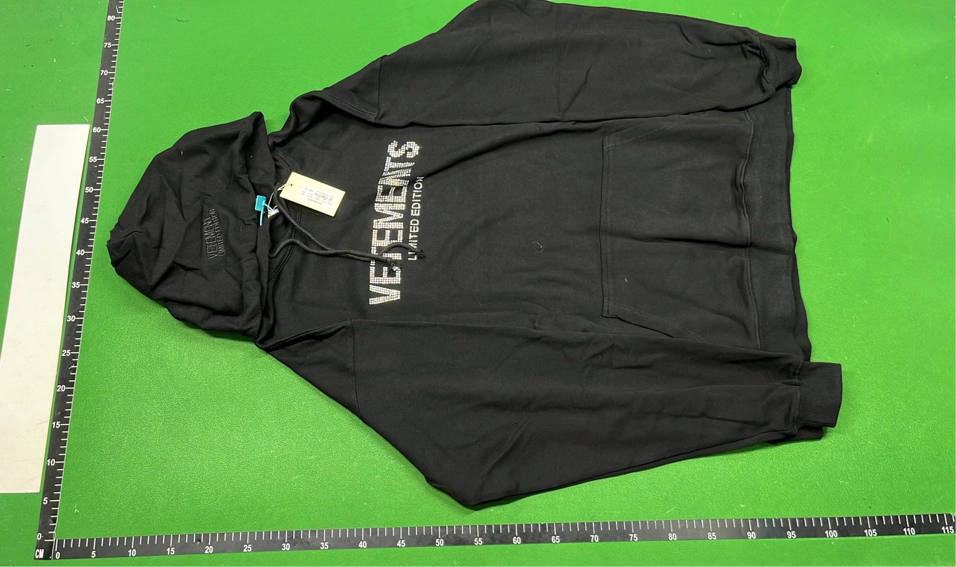 VETEMENTS Restricted Hoodie Black Red Logo Sweatshirt