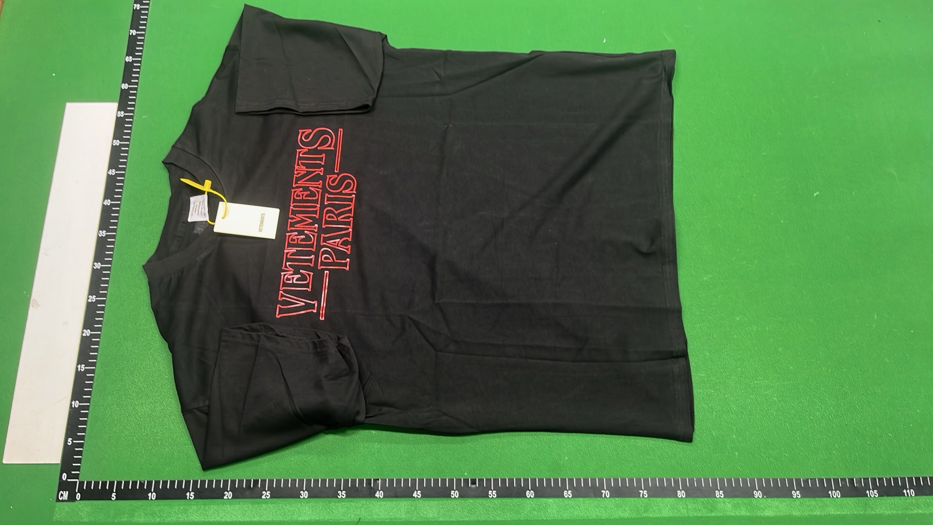 White Oversized T-Shirt with Logo Print by Vetements