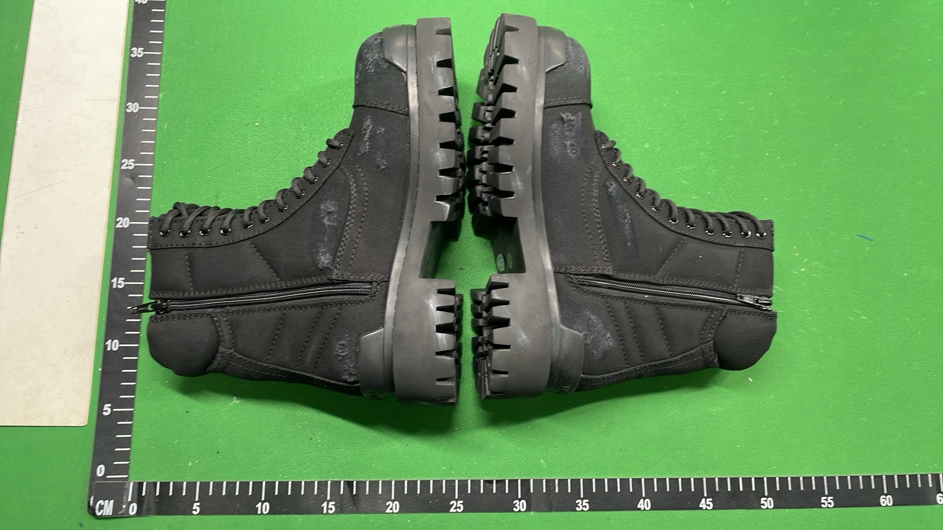 Black High-Top Lace-Up Combat Boots