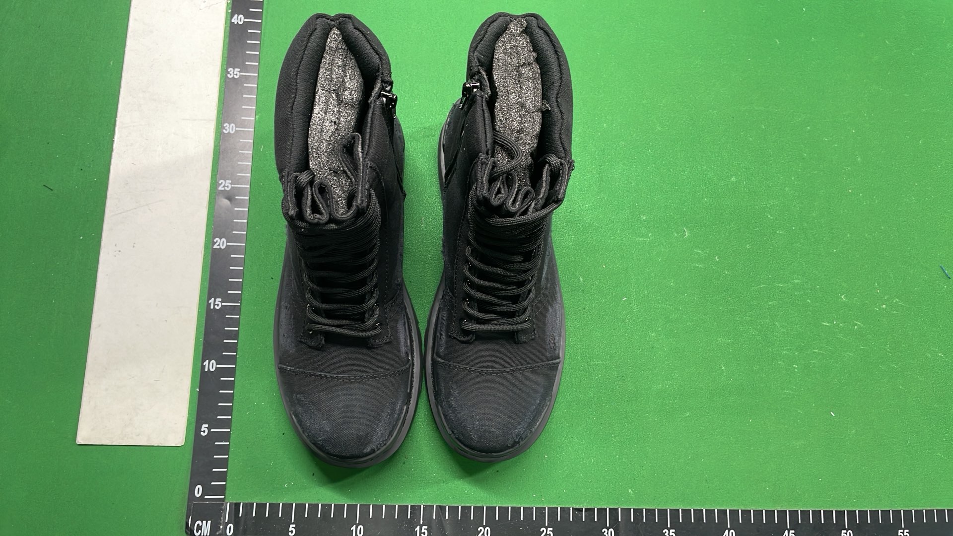 Black High-Top Lace-Up Combat Boots