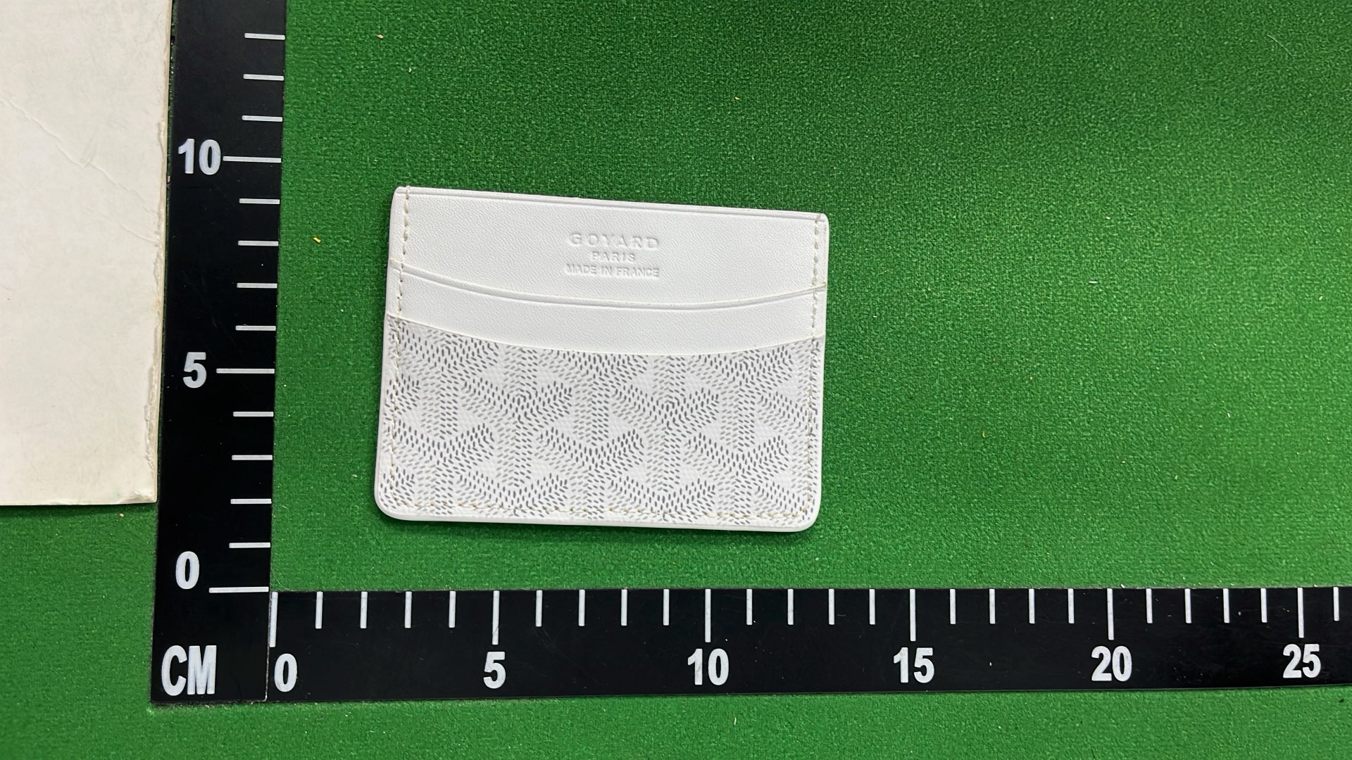 MCM Orange Leather Card Holder with Monogram Pattern