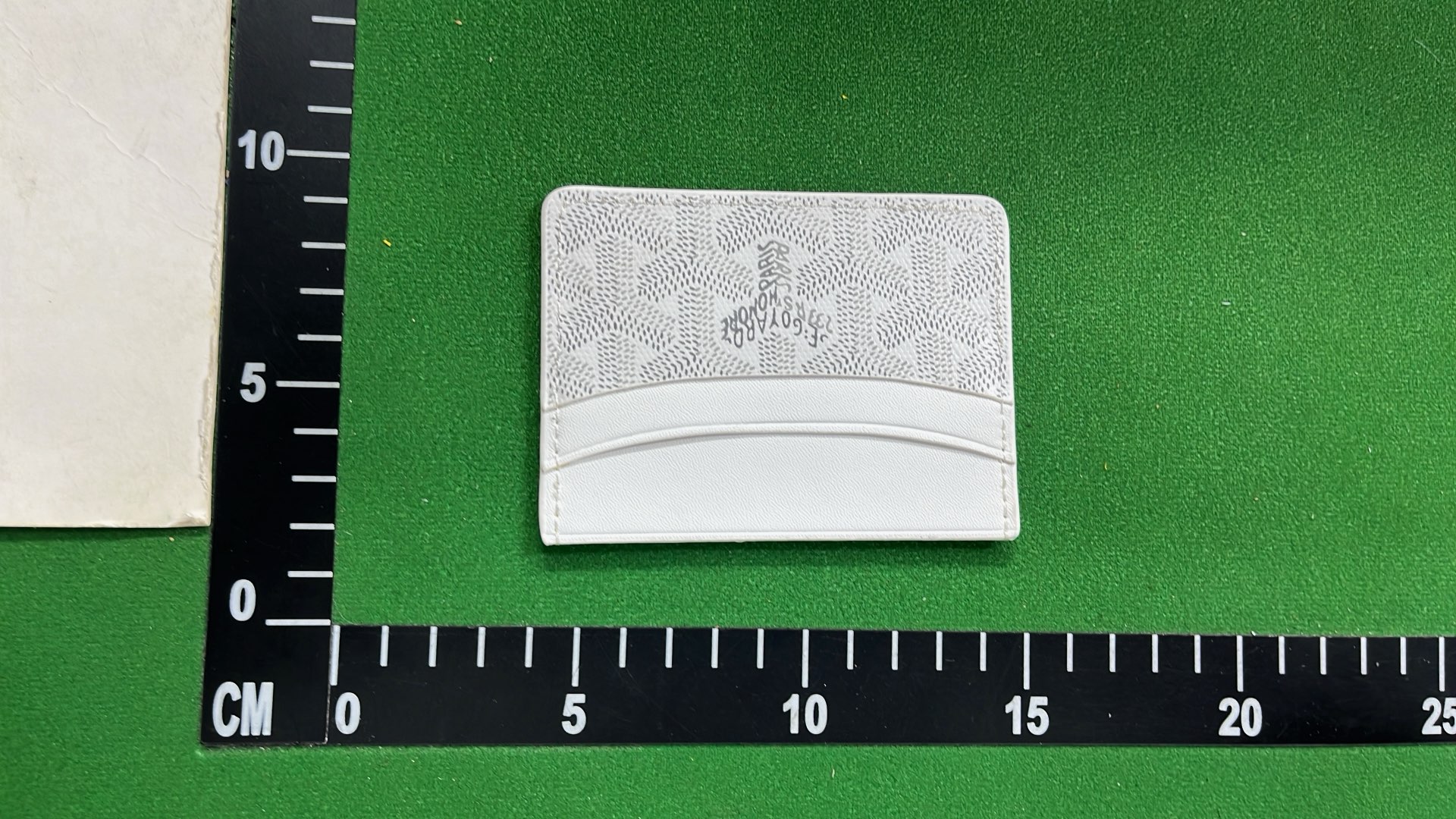 MCM Orange Leather Card Holder with Monogram Pattern