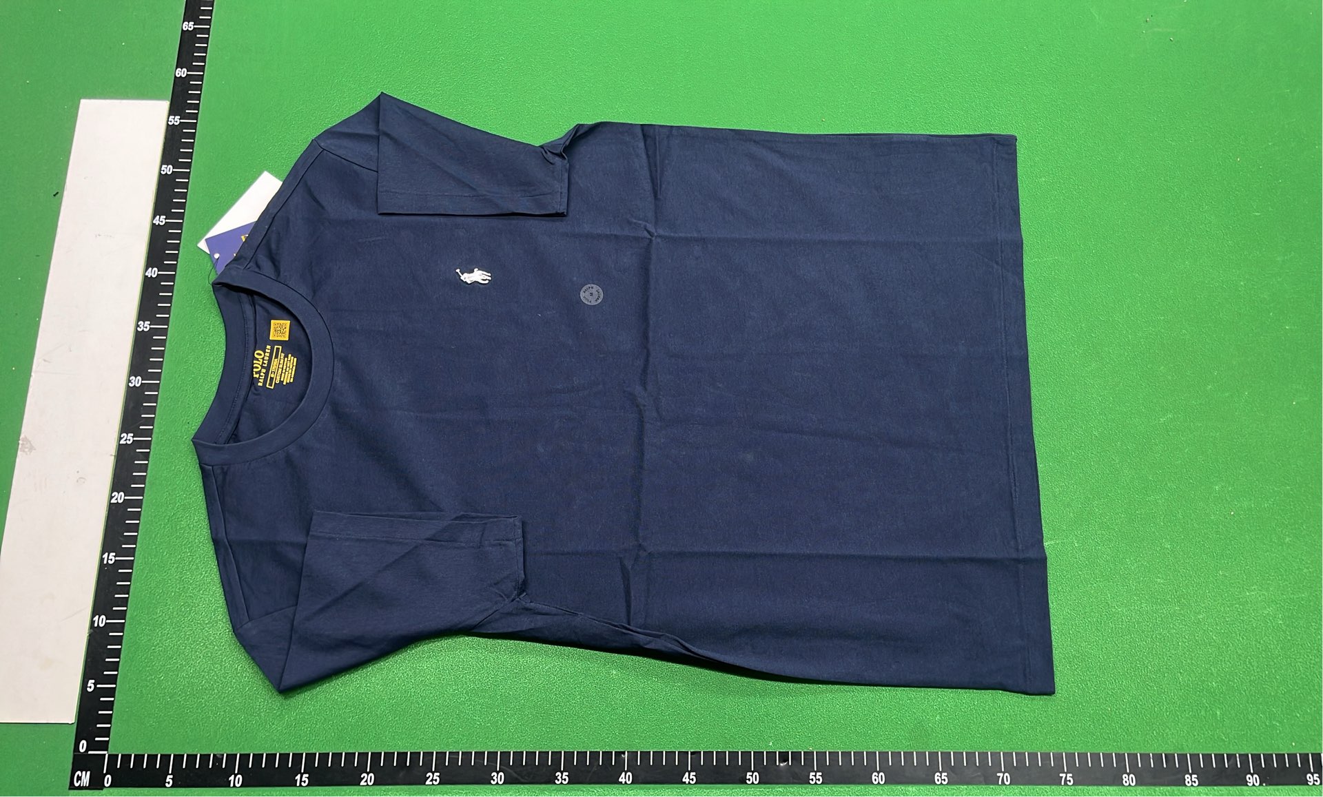 Polo Ralph Lauren Men's Navy V-Neck T-Shirt with Red Pony Logo