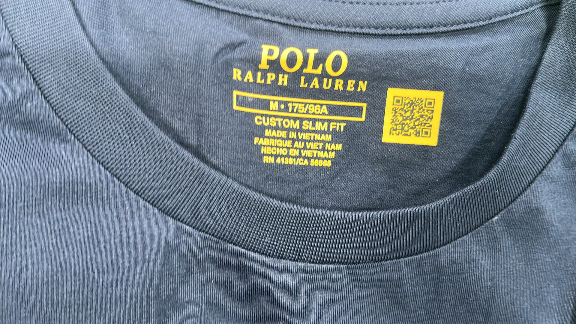 Polo Ralph Lauren Men's Navy V-Neck T-Shirt with Red Pony Logo