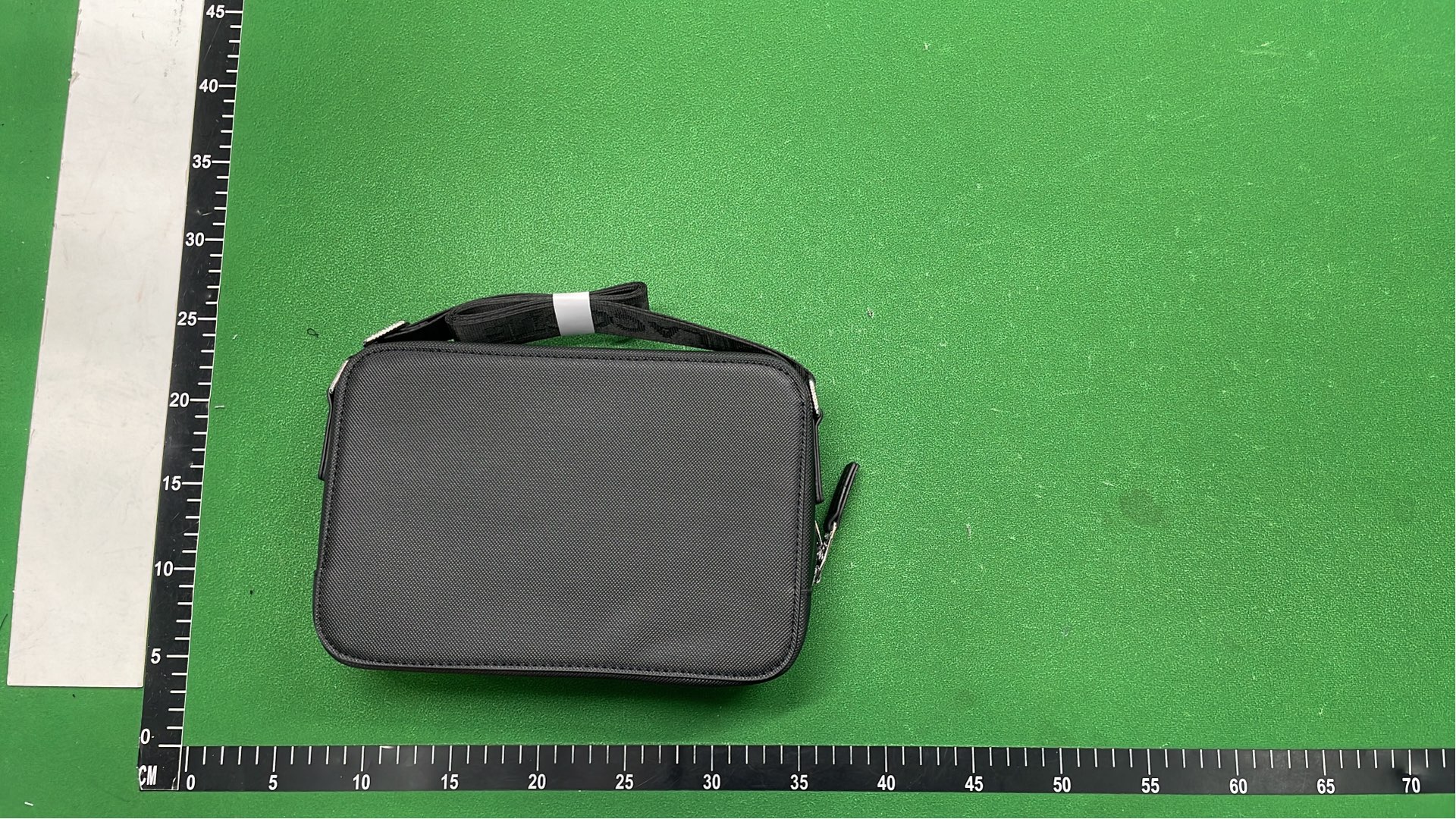 Lacoste Black Crossbody Bag with Zip Closure and Adjustable Strap