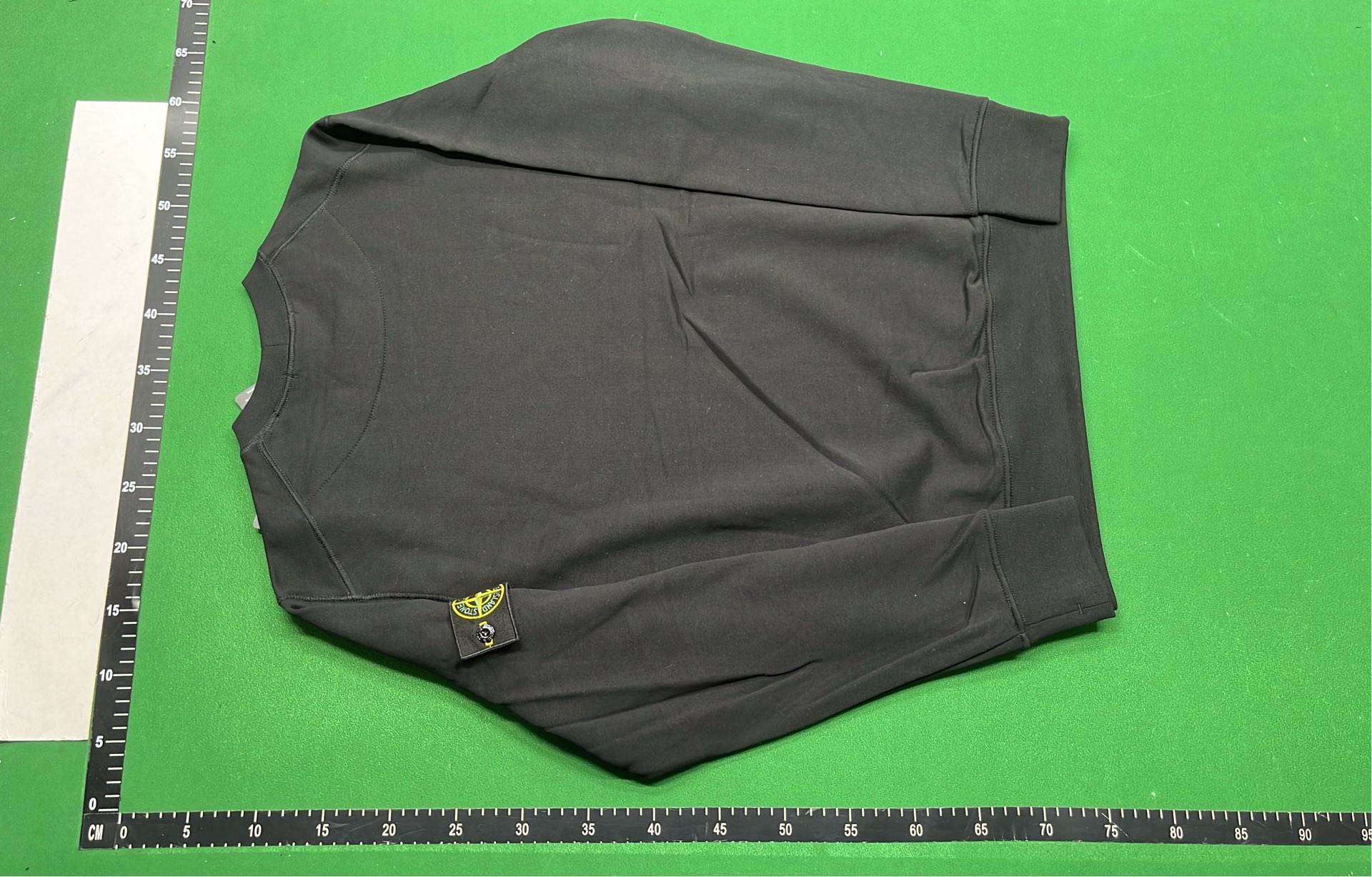 White Stone Island Crewneck Sweatshirt with Patch