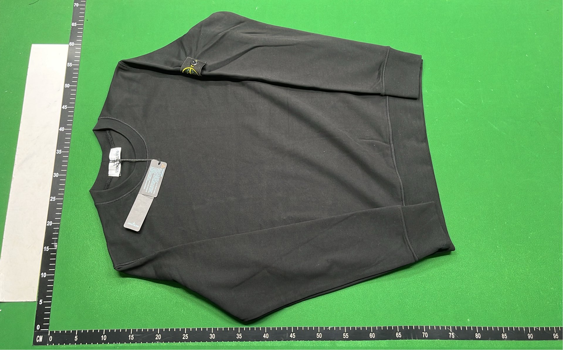 White Stone Island Crewneck Sweatshirt with Patch