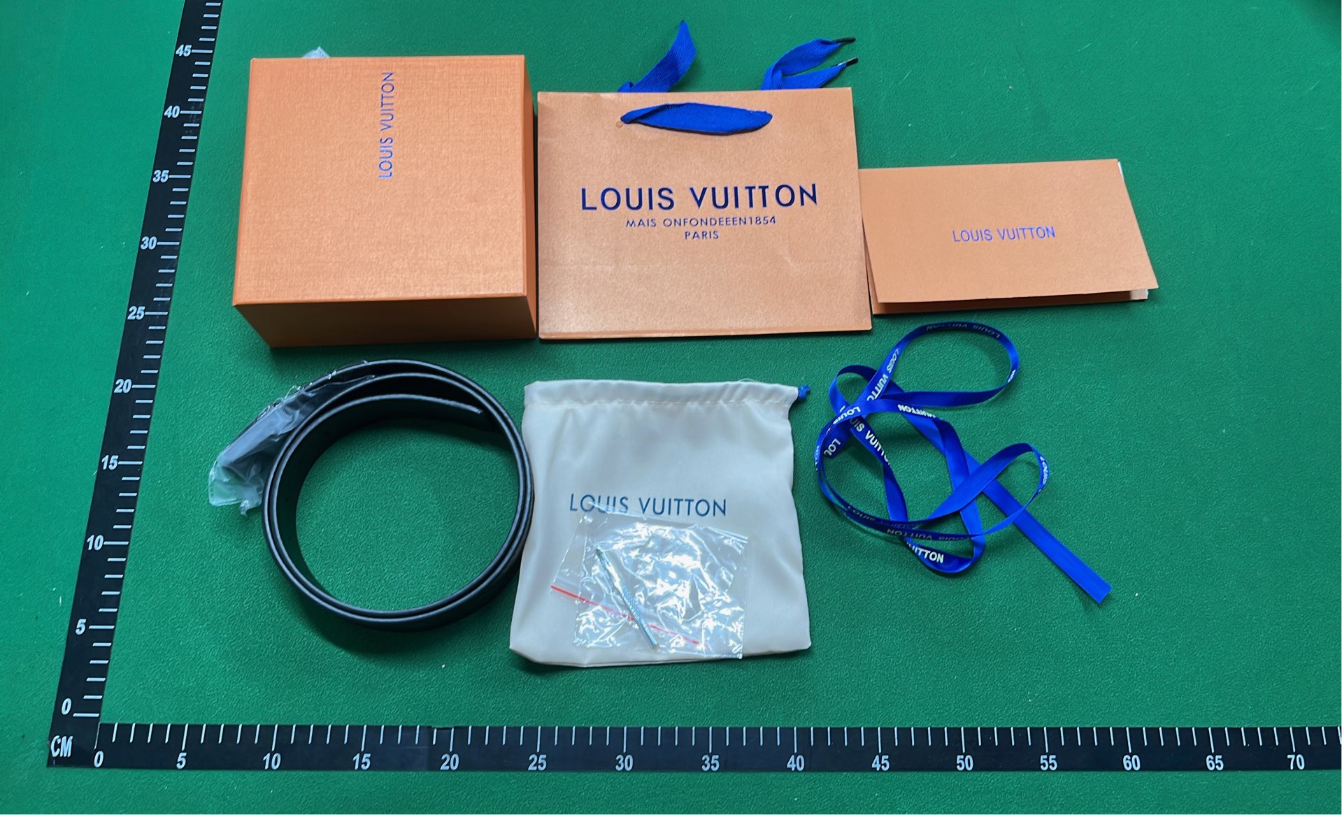 LV Monogram Belt with Gold Buckle
