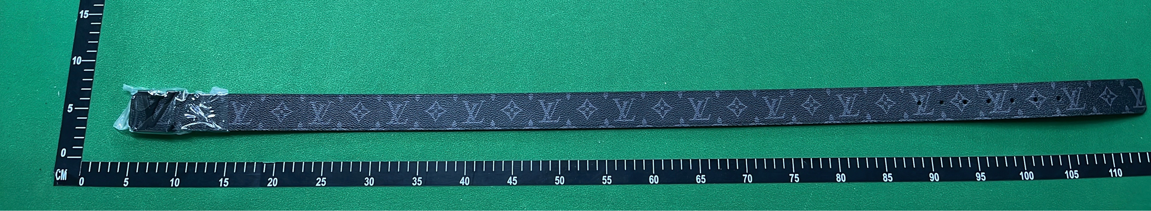 LV Monogram Belt with Gold Buckle
