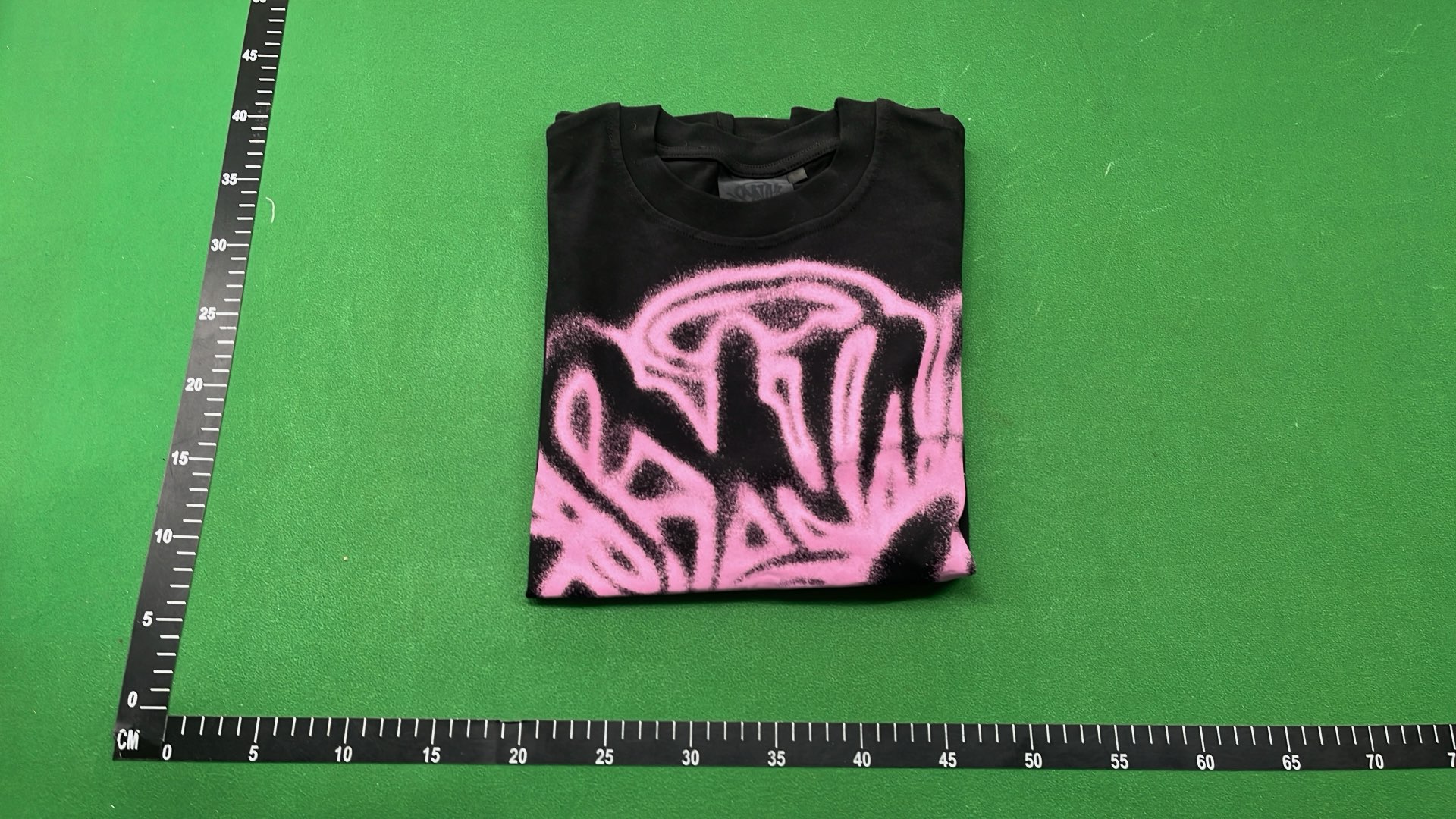 Pink Graffiti Bunny T-Shirt Black