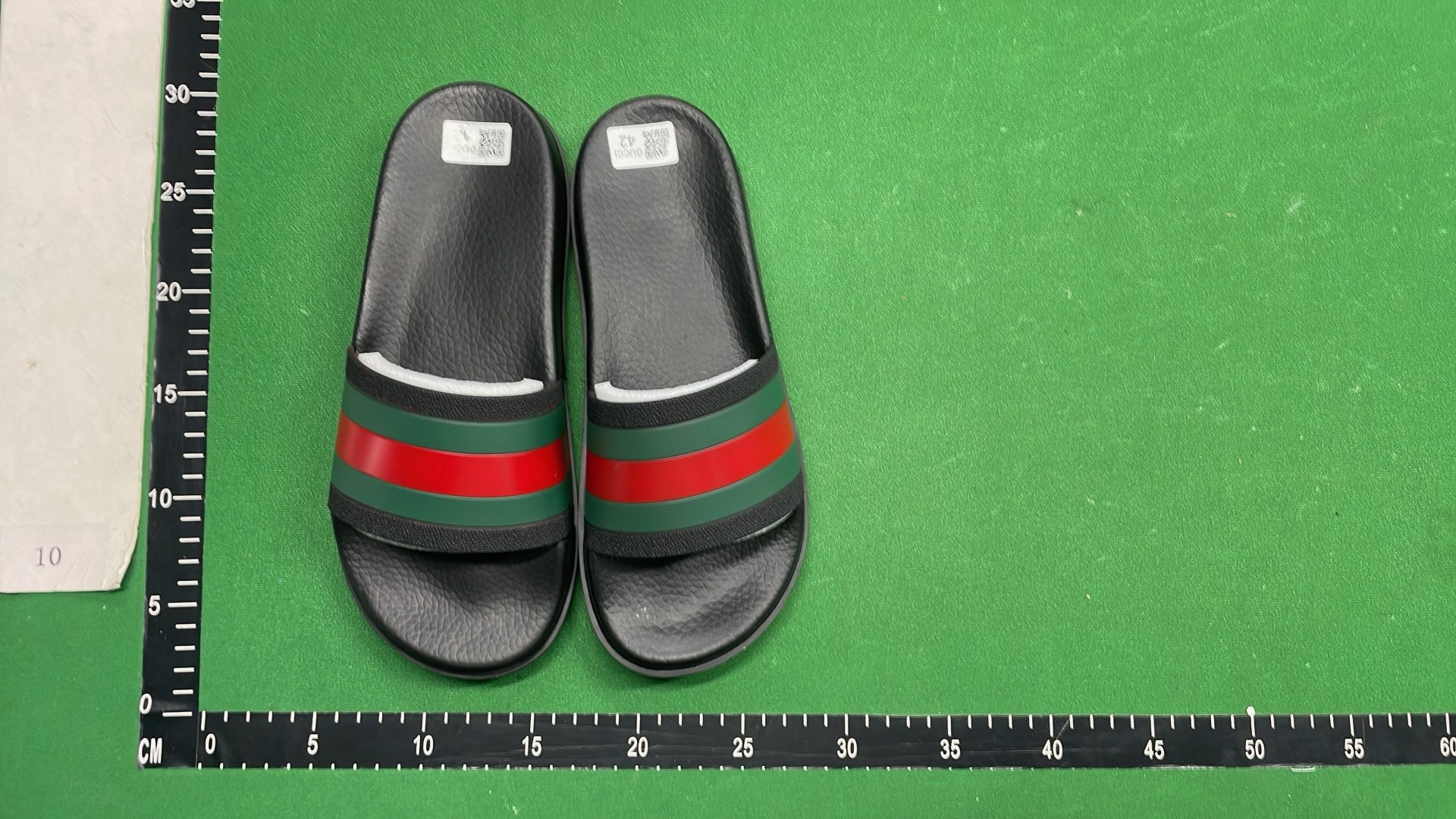 Gucci Red and Green Stripe Slide Sandals for Men