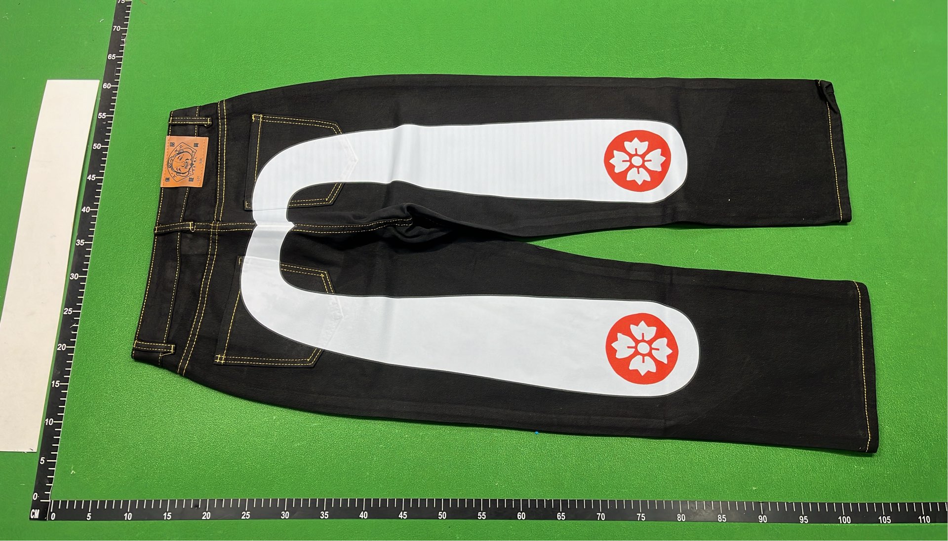 Evisu Denim Pants with Unique Artistic Designs