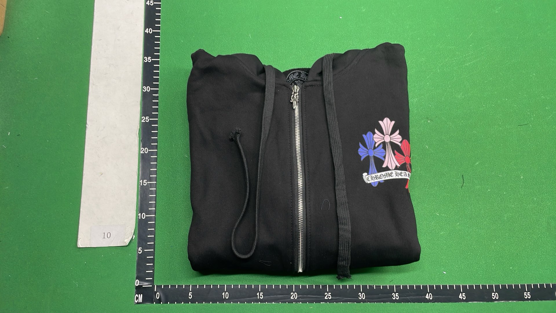 Chrome Hearts Black Zip-Up Hoodie with Embroidered Logo