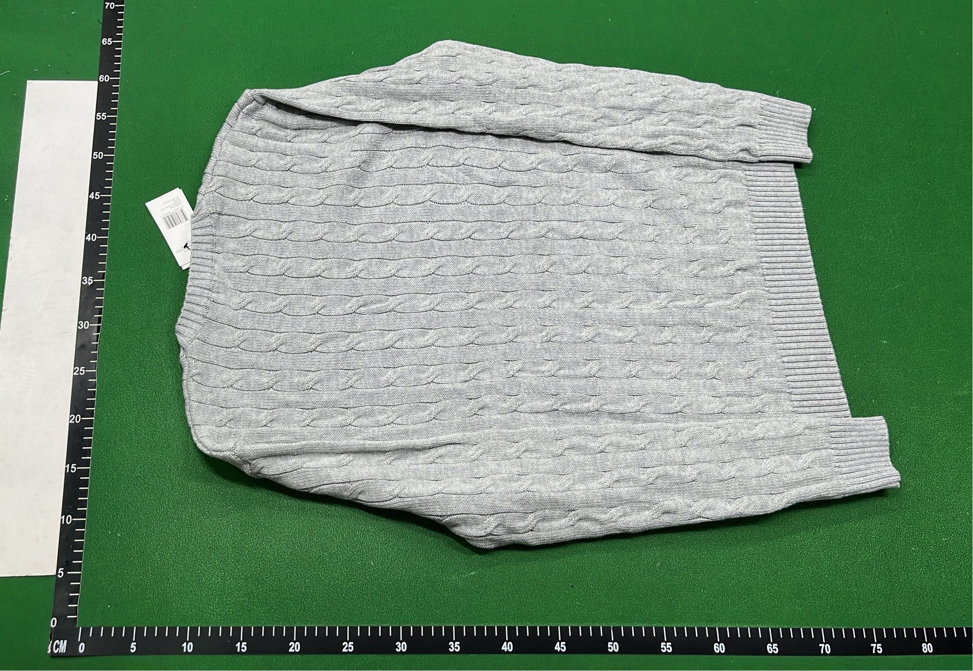 Light Blue Cable Knit Sweater for Men