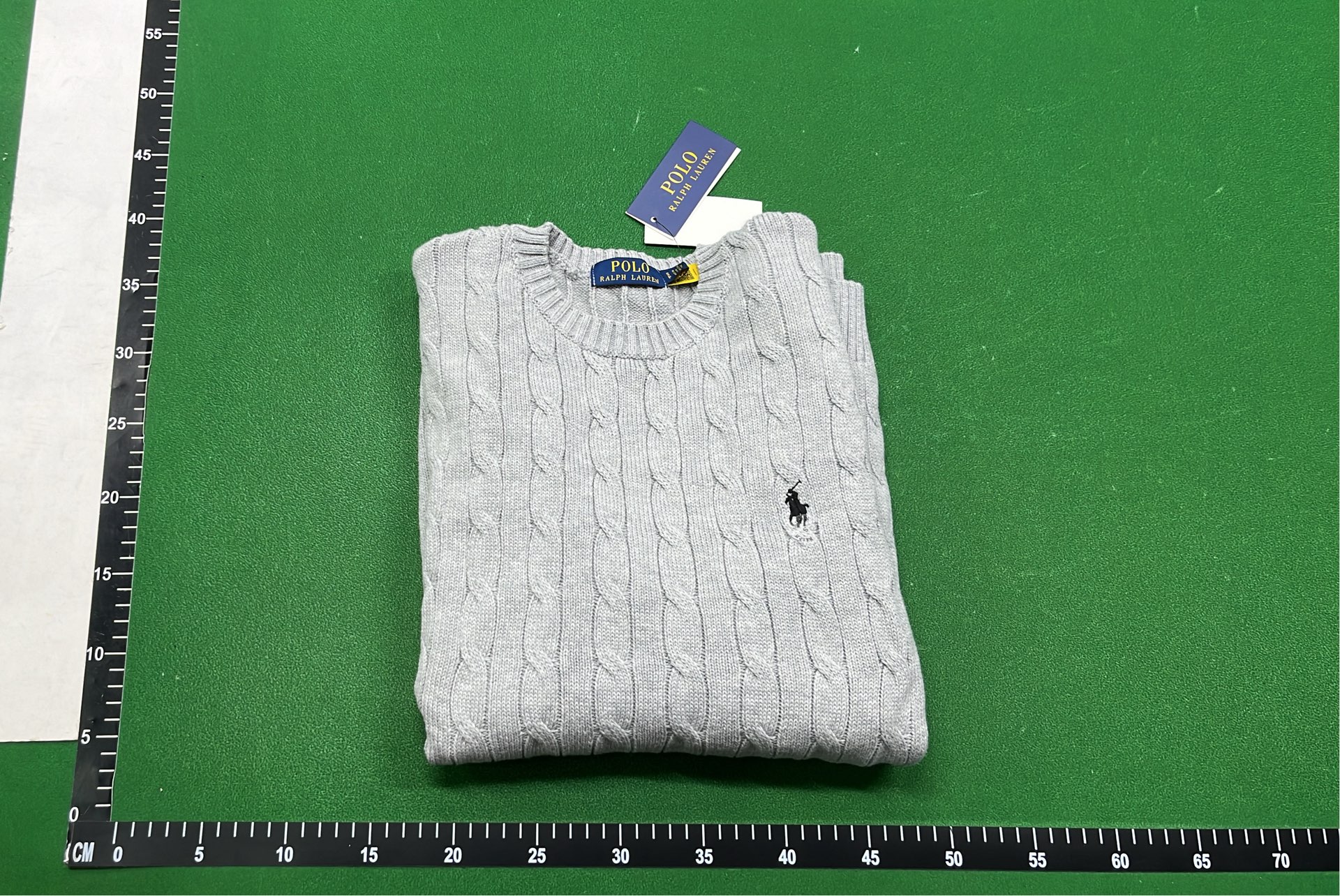 Light Blue Cable Knit Sweater for Men