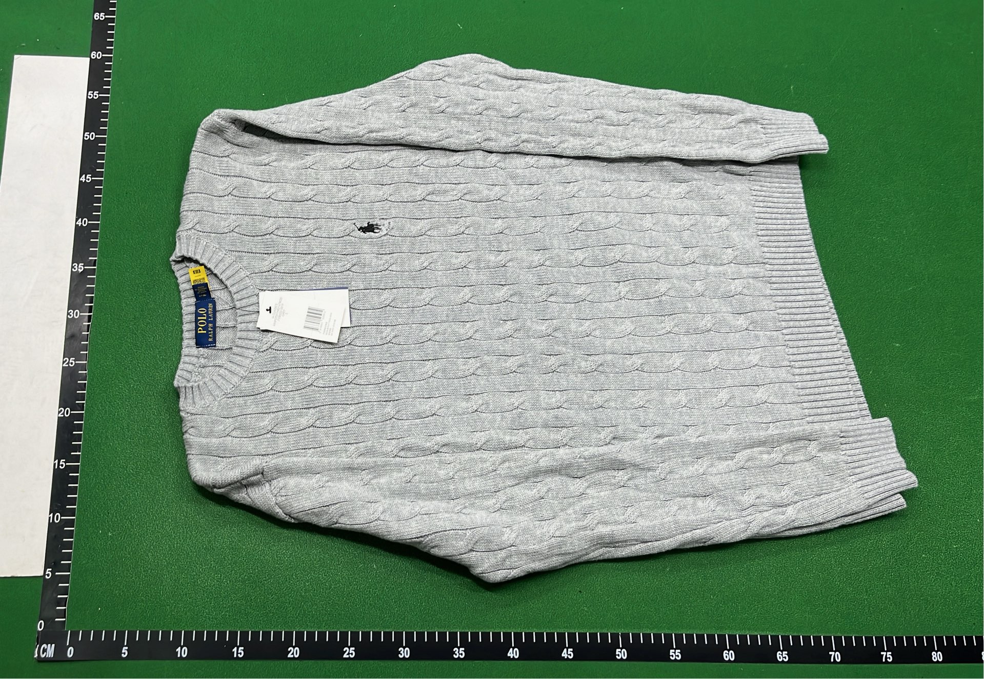 Light Blue Cable Knit Sweater for Men