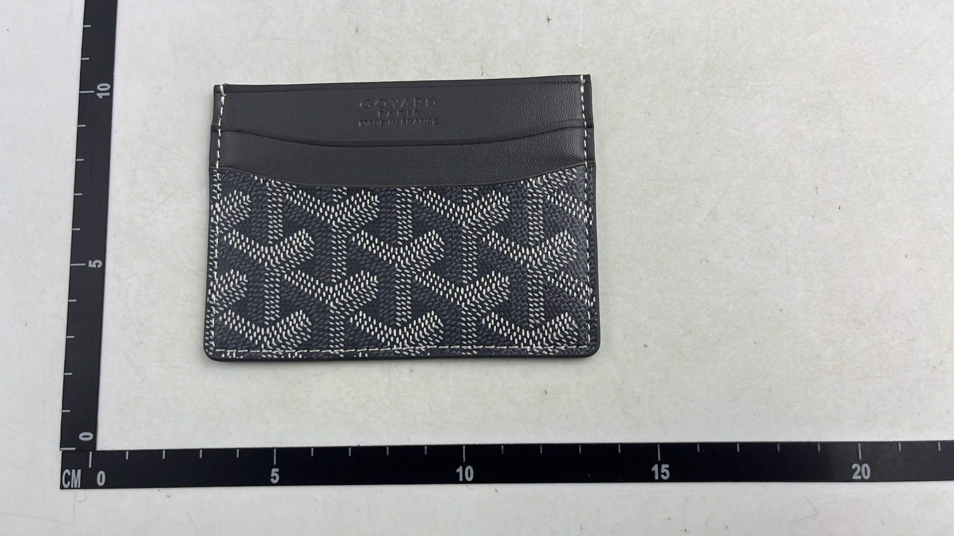 Goyard Card Holder with Signature Canvas and Leather Trim