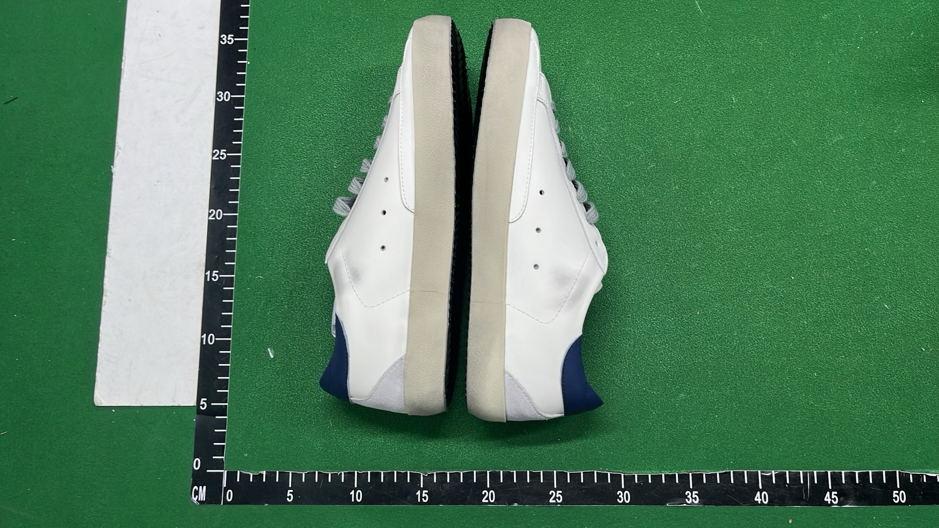GGDBX Star Sneakers - White Leather Glitter Shoes for Women