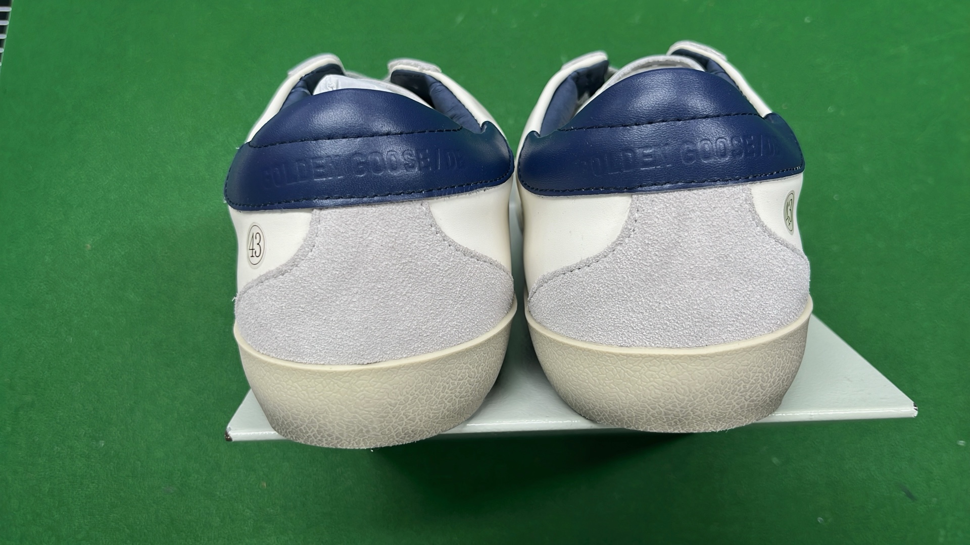 GGDBX Star Sneakers - White Leather Glitter Shoes for Women