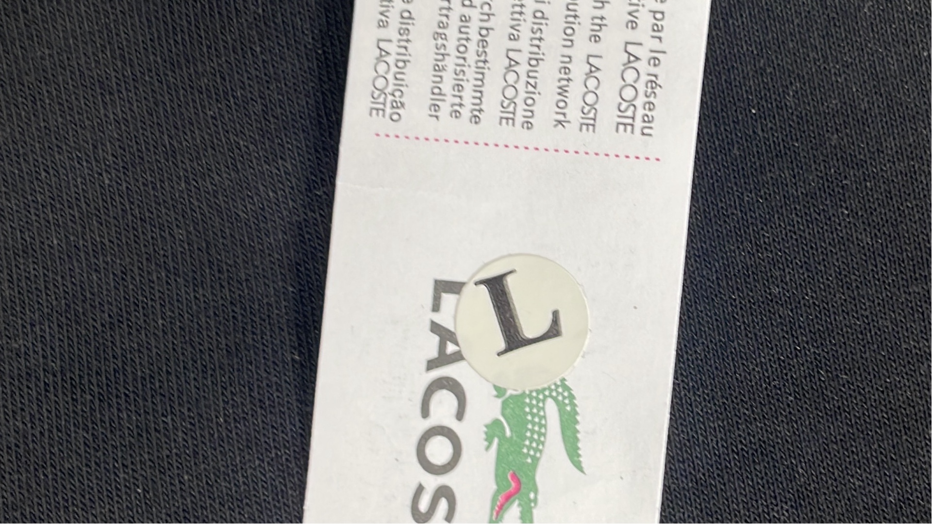 Lacoste Black Crewneck Sweatshirt with Crocodile Logo
