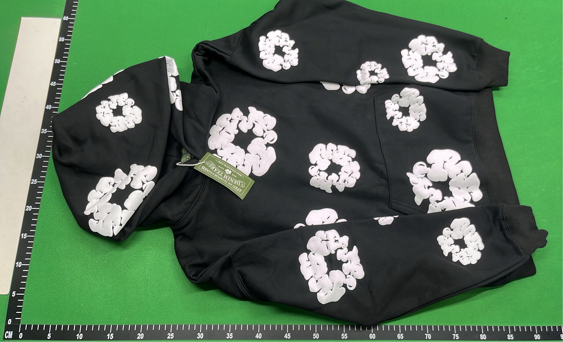 Black Floral Print Hoodie Sweatshirt