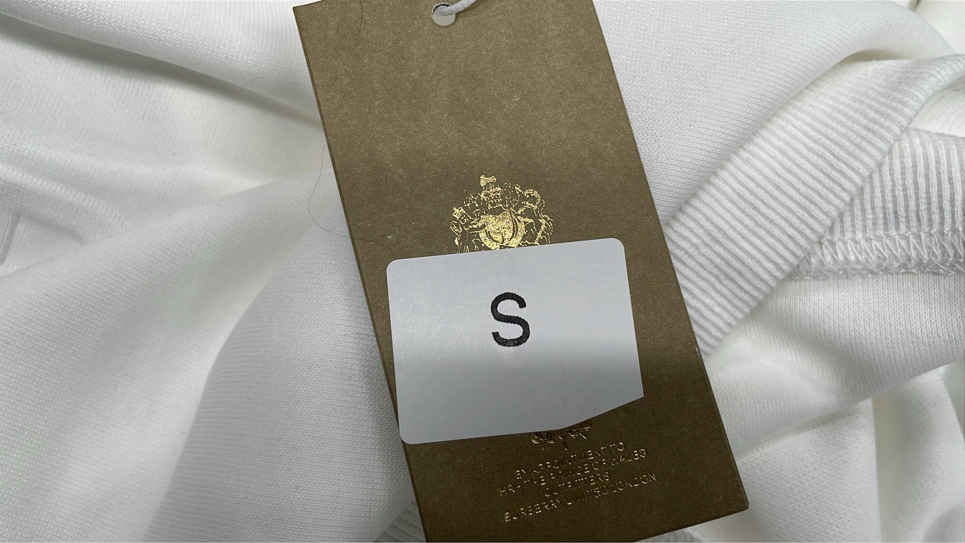 Burberry White Embroidered Logo Sweatshirt