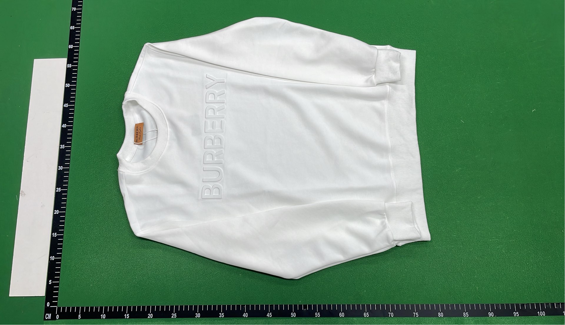 Burberry White Embroidered Logo Sweatshirt