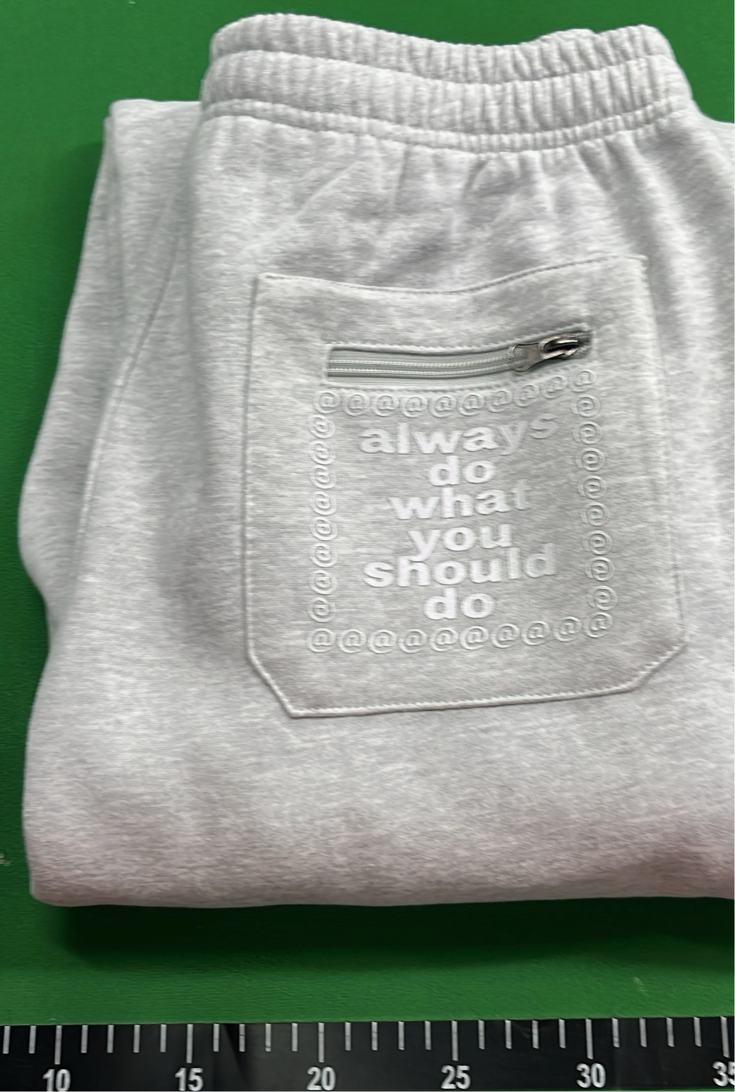 Gray Sweatpants with Logo Design