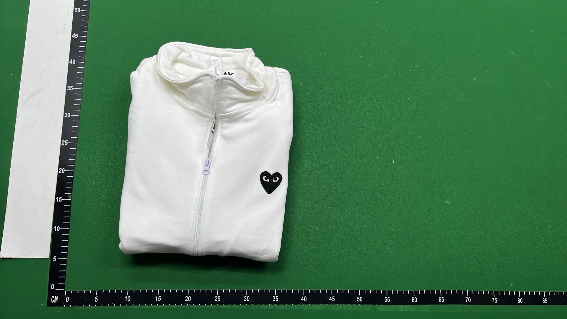 Black Hoodie with Heart Eyes Design - Front and Back View
