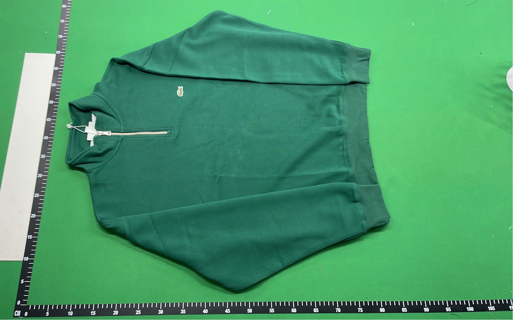 Green Lacoste Half-Zip Sweatshirt for Men