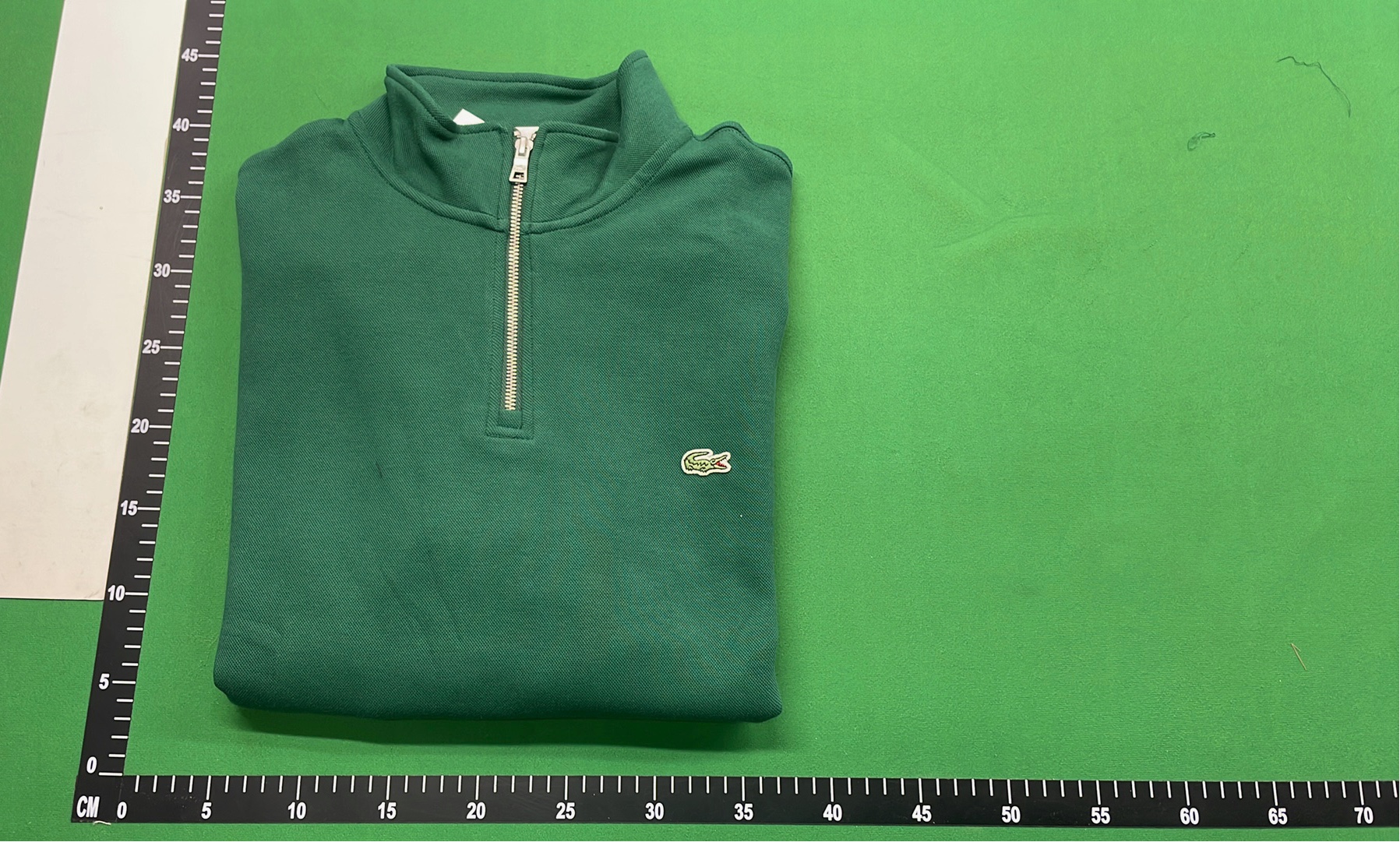 Green Lacoste Half-Zip Sweatshirt for Men