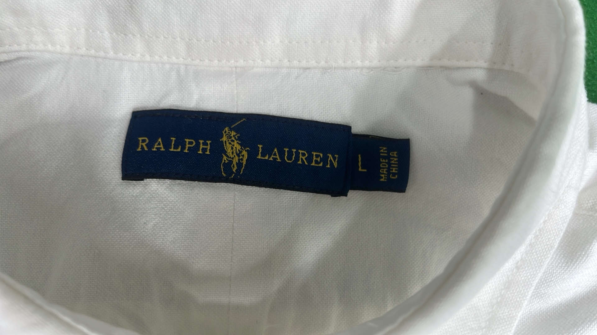 Classic White Button-Down Shirt with Logo