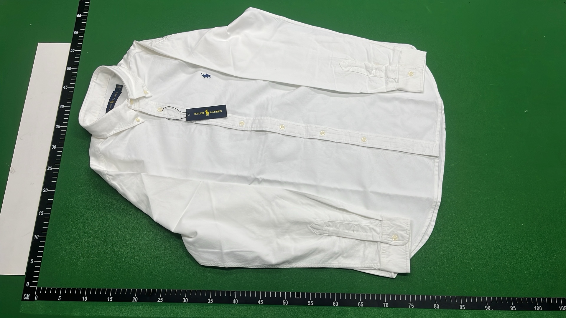 Classic White Button-Down Shirt with Logo