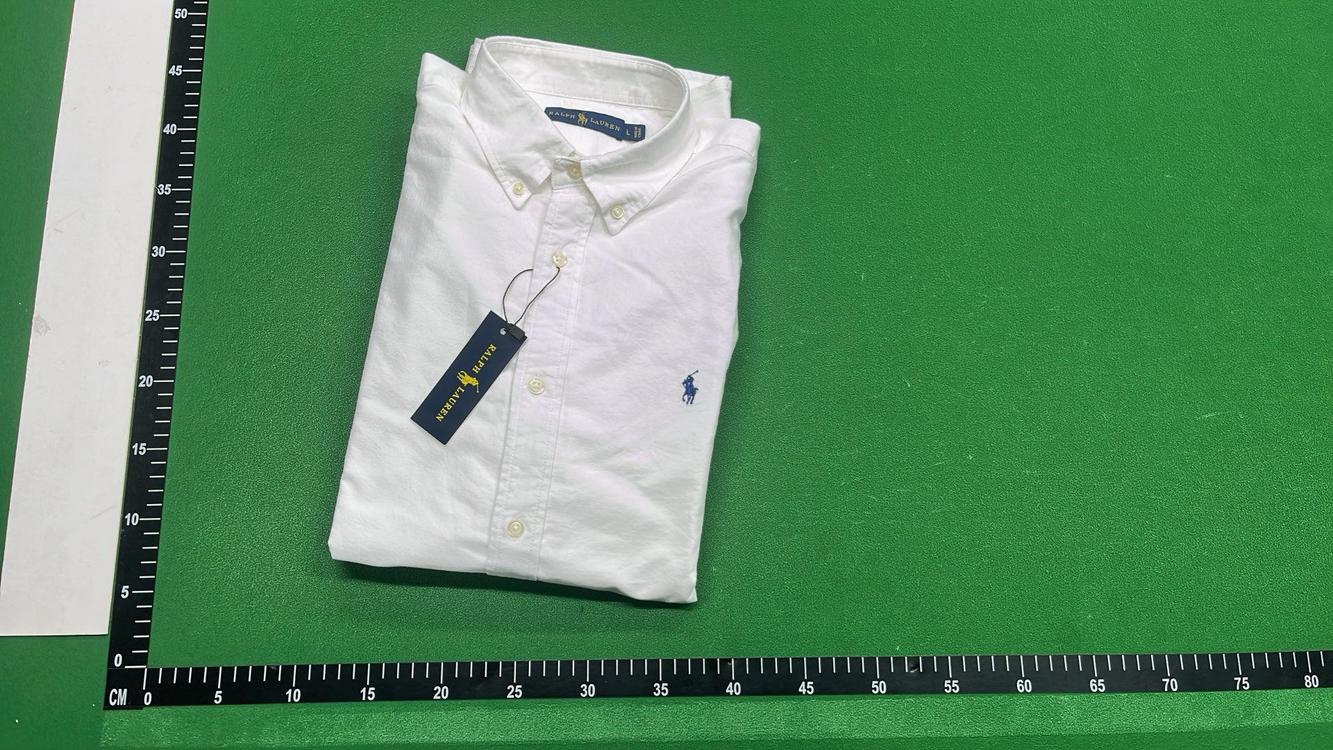 Classic White Button-Down Shirt with Logo