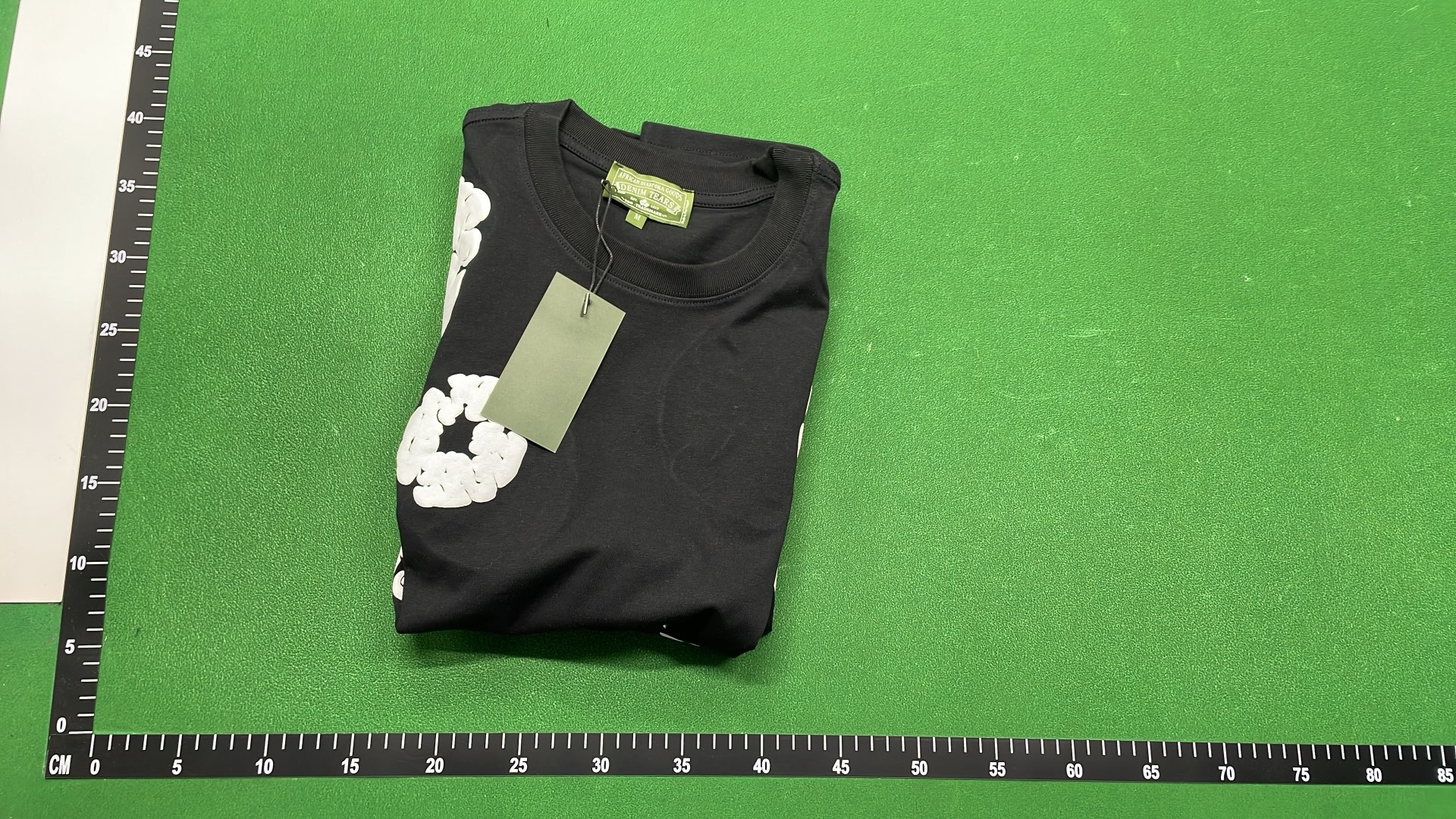 Gray T-Shirt with White Cloud Pattern Print