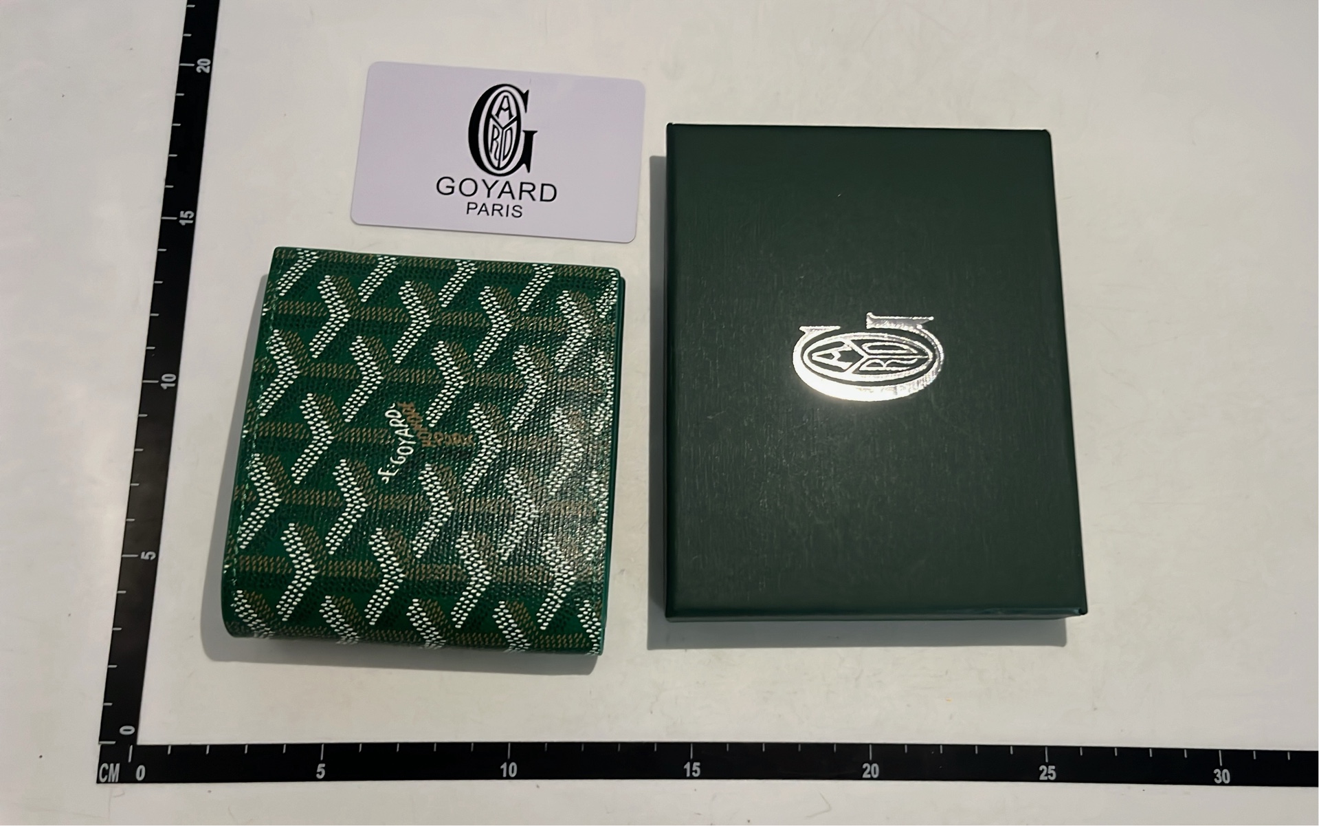 Goyard Green Monogram Canvas Wallet for Men