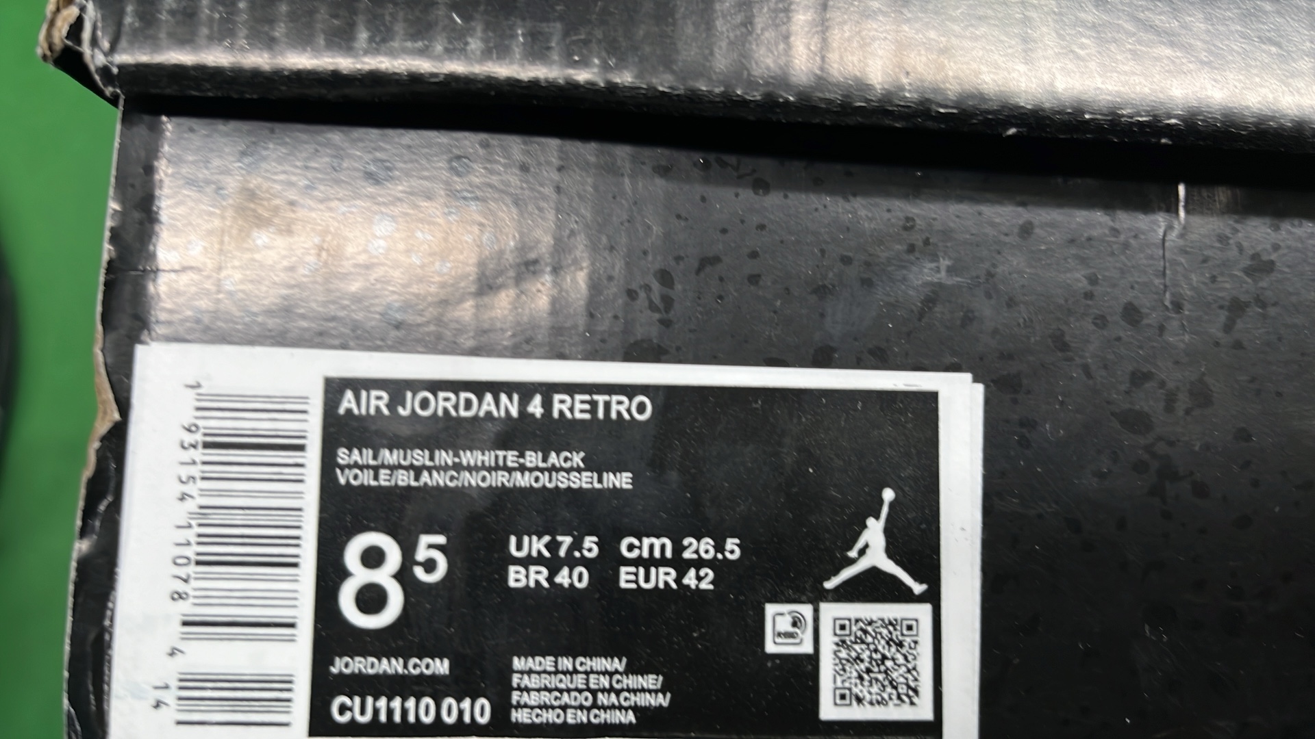 Air Jordan 4 Black White Sneakers Men's Basketball Shoes