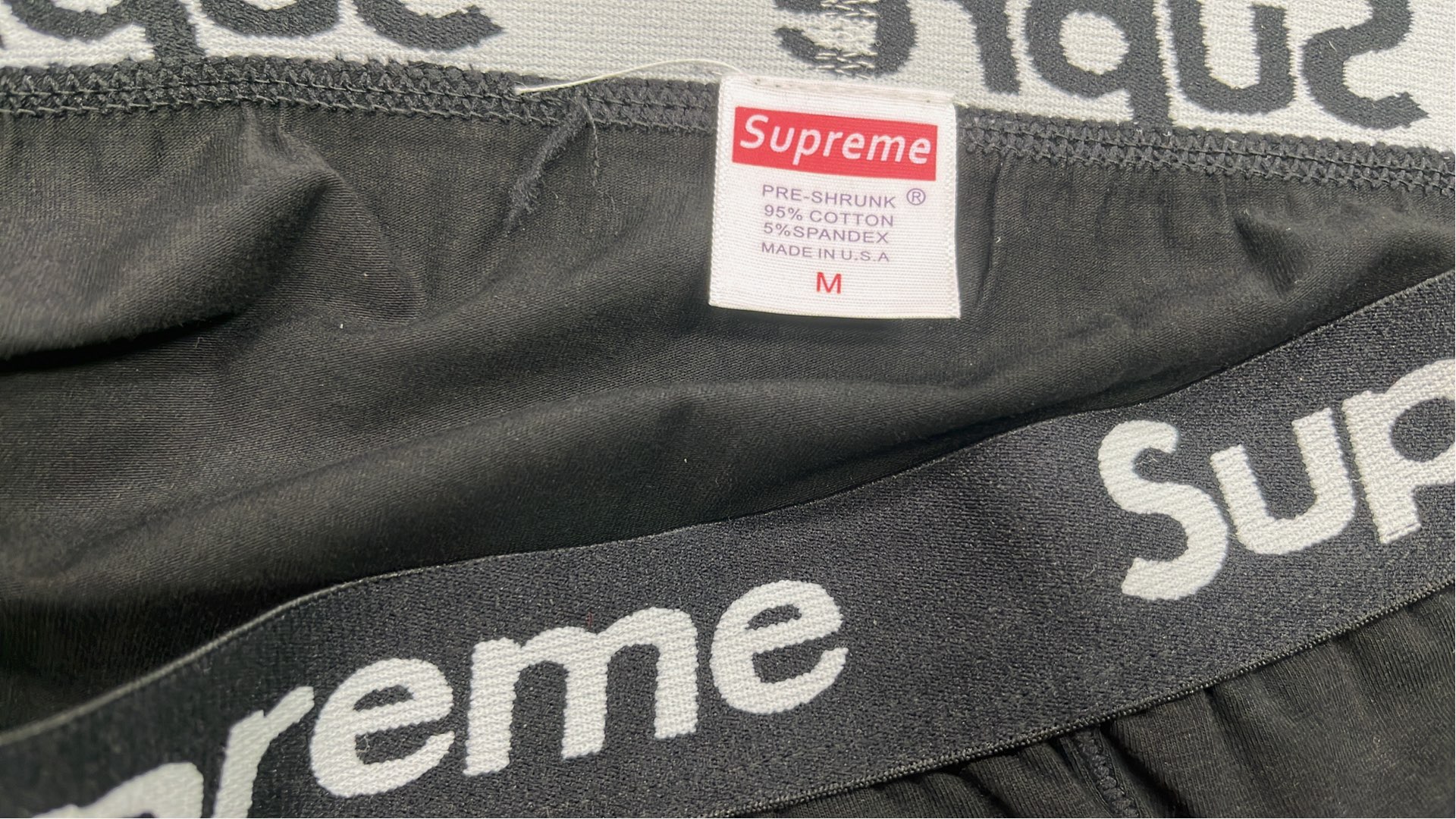 Supreme Black Boxer Briefs Underwear for Men