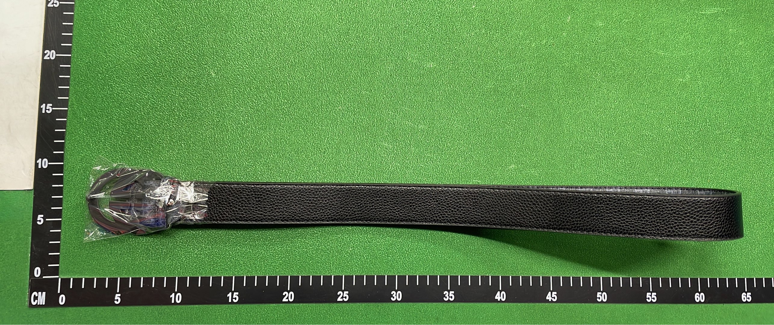 Black Leather Belt with Red and Green Stripe - Gucci G Buckle