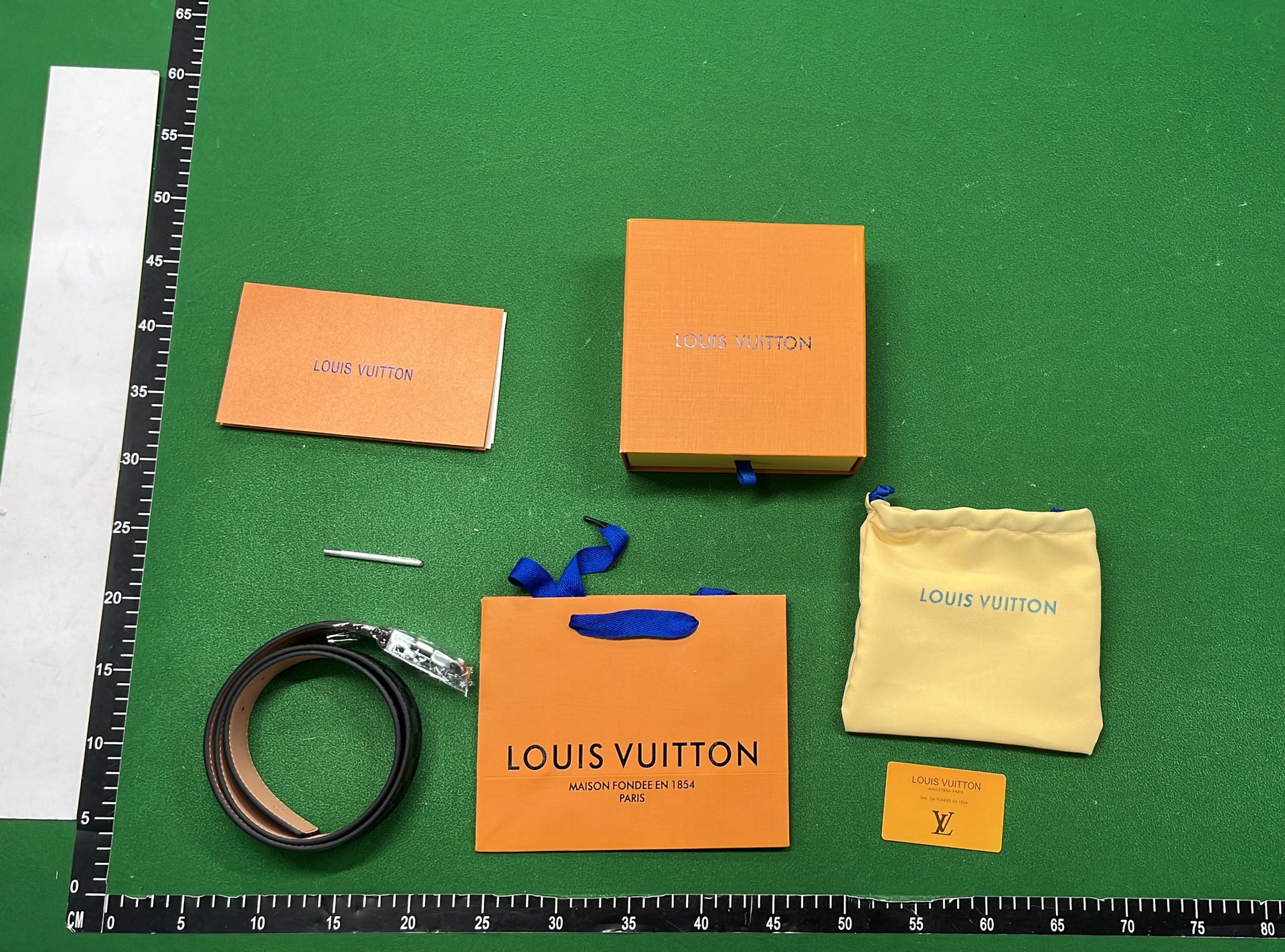 Men's Navy Blue Turtleneck Sweater with LV Belt