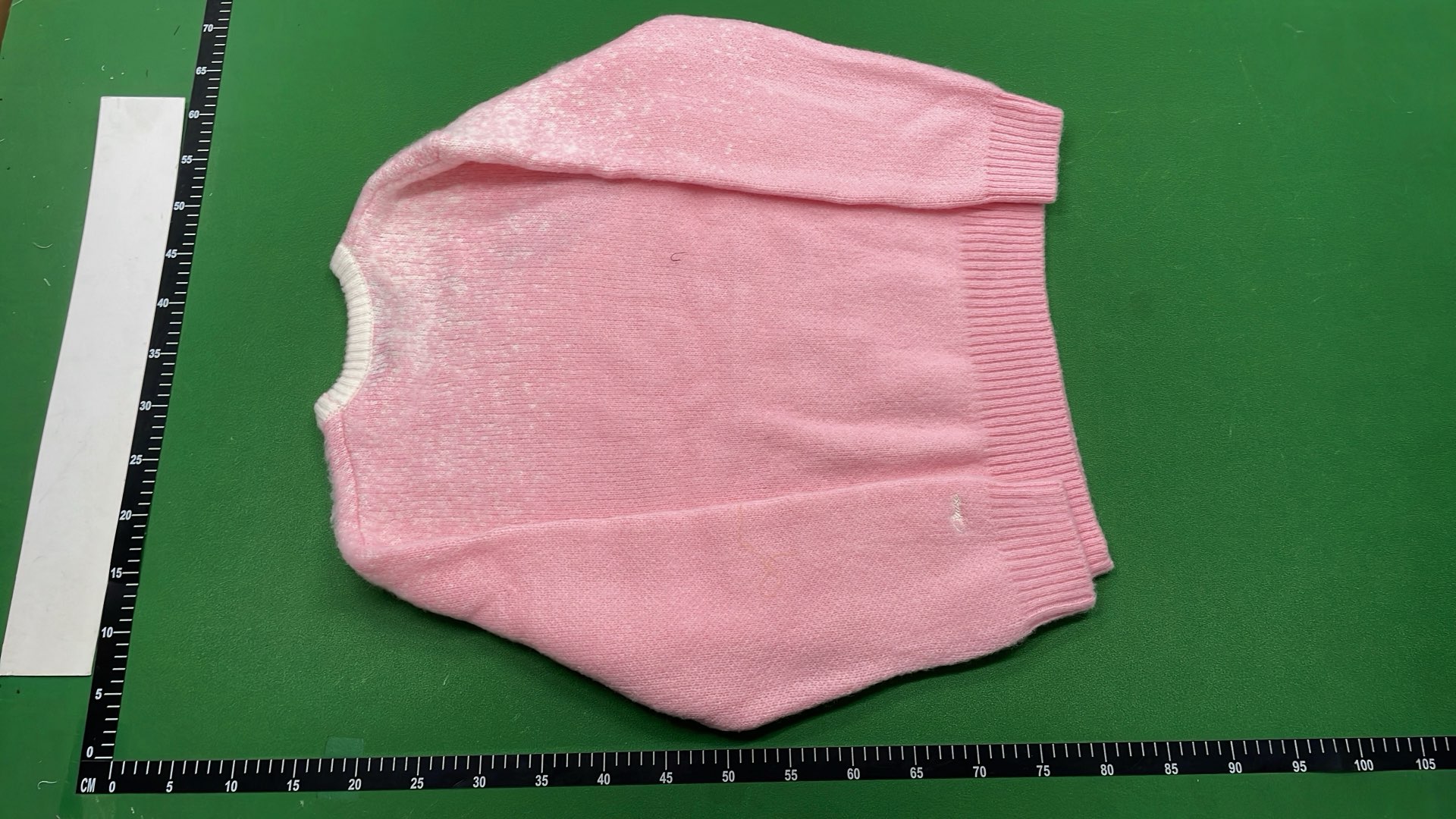 Pink Knit Sweater with Abstract Pattern
