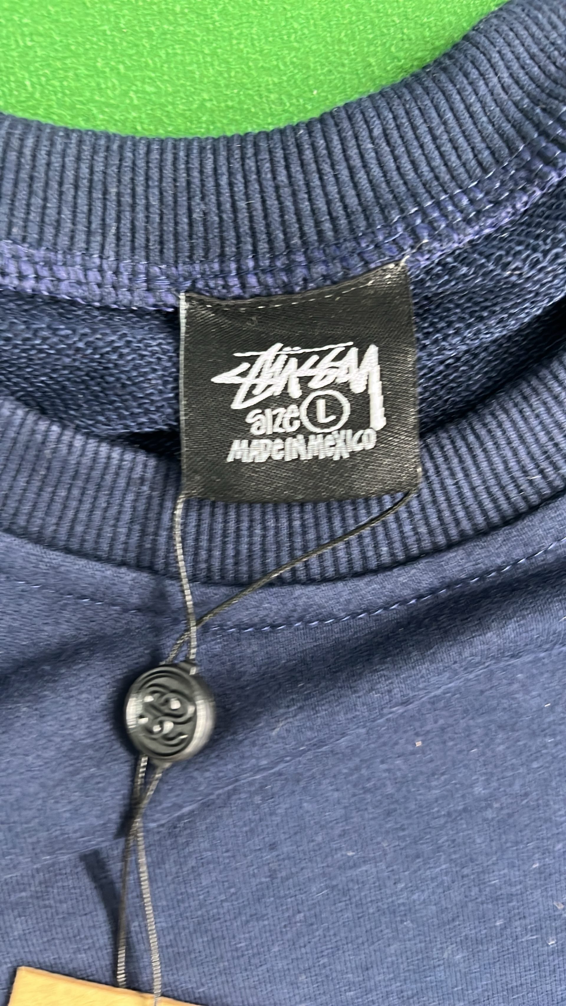 Stussy Dice Logo Crewneck Sweatshirt - Navy Blue