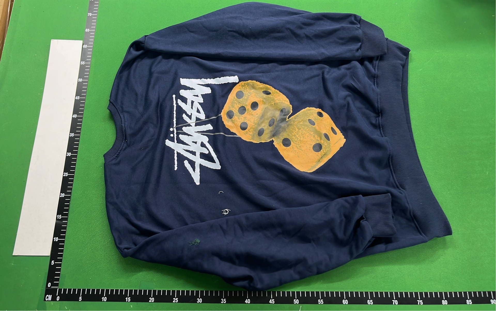 Stussy Dice Logo Crewneck Sweatshirt - Navy Blue