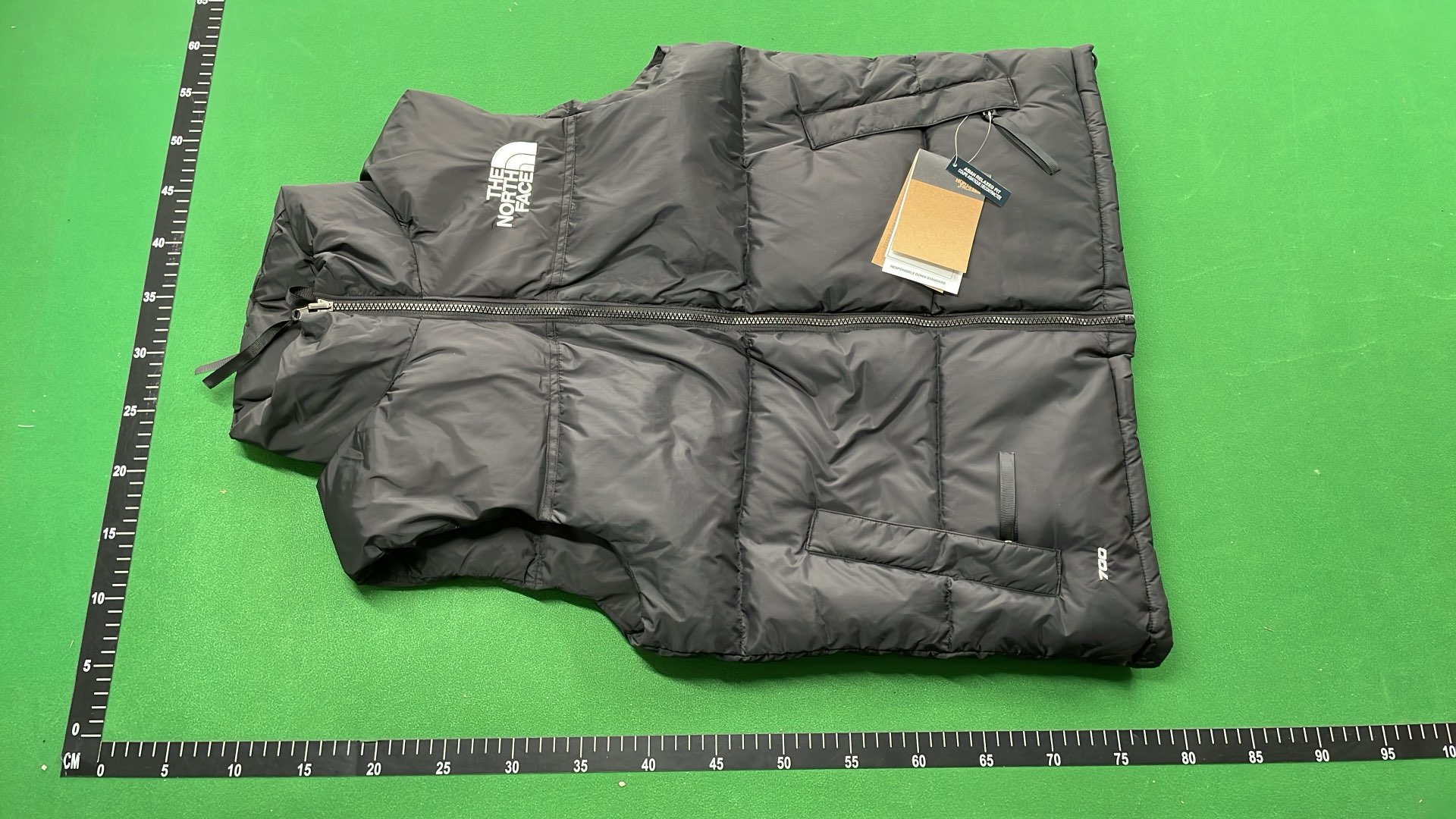 Black Puffer Vest with Gray Hoodie Outfit